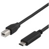 USB 2.0 kabelis, CM tipas - BM tipas, 1m, juodas DELTACO / USBC-1014
