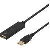 Kabelis DELTACO, 3.0m, juodas / USB2-EX3M