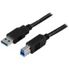 DELTACO USB3-130 - USB-kabelis - USB Type B (hane) till USB typ A (hane) - USB 3.0 - 3 m - svart