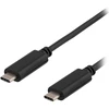 DELTACO USBC-1052 - USB kabelis - USB-C (kištukas) - USB-C (kištukas) - USB 3.1 - 25 cm - juodas