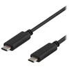 DELTACO USBC-1052 - USB kabelis - USB-C (kištukas) - USB-C (kištukas) - USB 3.1 - 25 cm - juodas