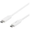 USB-C į USB-C laidas 10 Gbit/s 0,5m, 60W, 3A DELTACO baltas / USBC-1126M