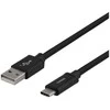 USB-A į USB-C laidas, 1 m, USB 2.0, pintas, juodas DELTACO / USBC-1132M