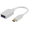 Adapteris DELTACO USB 3.1 C tipo - A tipo, Gen 1, baltas / USBC-1205