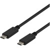 DELTACO USBC-1401 – USB laidas – USB-C (kištukas) į USB-C (kištukas) – USB 3.1 Gen 2 – 5 A – 50 cm – USB maitinimo tiekimas (5 A, 100 W) – juodas