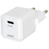 USB-C mini sieninis įkroviklis DELTACO 1x USB-C, PD 20 W, baltas / USBC-AC150