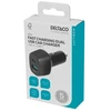 USB automobilinis kroviklis DELTACO 1x USB-A 18 W, 1x USB-C PD 45 W, viso 63 W / USBC-CAR123