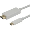 USB-C - HDMI kabelis DELTACO, 4K UHD, paauksuotas, 3 m, baltas / USBC-HDMI-1030A / 1903818