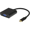 DELTACO USB 3.1 to VGA adapteris su audio, USB type C - VGA , 1080p in 60Hz, juodas / USBC-VGA6