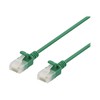 DELTACO U/UTP Cat6a jungiamasis kabelis, plonas, 3,5 mm skersmens, 2 m, žalias