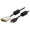 Deltaco - Vaizdo kabelis - vienos grandinės - HDMI / DVI - HDMI (patinas) į DVI-D (patinas) - 50 cm - juodas
