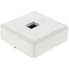 DELTACO sieninis lizdas UTP 1xRJ45, Cat6 baltas, virštinkinis / VR-33
