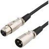 XLR Audio kabelis DELTACO 3 pin ha - 3 pin ho, 7m juodas / XLR-1070