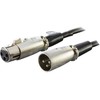 XLR Audio kabelis, 3 pin ha - 3 pin ho, 10m DELTACO juodas / XLR-1100
