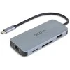 Dicota USB-C šakotuvas, 8 vnt., 1 daugiafunkcis šakotuvas, 4K PD, 100 W