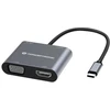 CONCEPTRONIC 4-1 Dock USB-C->HDMI/USB-A/VGA/100WPD 15cm gr