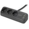 „Digitus“ 3 krypčių biuro lizdų juosta su 2 USB-A ir 1 USB-C jungtimis | DA-70625