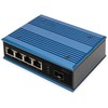 Šakotuvas DIGITUS Switch Ind. 4-Port 10/100 30W PoE Nevaldoma mėlyna