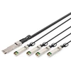 DIGITUS Kabelis QSFP+ to 4XSFP+ 40G DAC 5.0m juodas