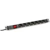 Assmann Electronic DIGITUS 19inch Outlet stripe 7x su įjungimo/išjungimo jungikliu juodas 16A 4000W Alu