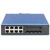 Šakotuvas Jungiklis Digitus DIGITUS Switch 8 + 4 10G Uplink Port L3 valdomas Gigabit PoE