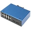 Šakotuvas Jungiklis Digitus DIGITUS Industrial 8+2-Port Fast Ethernet PoE Switch 8 Port PoE FE RJ45 2 GE SFP prievadai