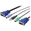 Assmann Electronic DIGITUS KVM kabelis PS2 ir USB konsolėms su KVM 1xHD-15/M 1xVGA HD-15/M 2xPS2 1x USB 1,8m