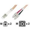 Assmann Electronic DIGITUS LWL patchable LC/SC 50/125um 1m Multimode Duplex Halogenfrei bis 1Gbit su Messprotokoll oranžinis OM2
