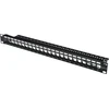 Assmann Electronic DIGITUS Patch Panel Case 1U Keystone Module 24-Port 19Inch RJ45 ir LWL moduliui juodas RAL 9005