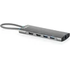 Digitus Doko stotelė usb-c 9-portowa, 2x hdmi 4k/60hz, 4x usb-a + 1x usb-c 3.2 gen1, rj45 gigabit, power delivery 100w, mst/sst, kabelis 18cm