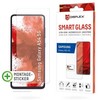 Displex išmanusis stiklas (9H), skirtas „Samsung Galaxy A54 5G“, tvirtinimo lipdukas, nedūžtantis, „Samsung“, „Galaxy A54 5G“, sausas klijavimas, atsparus smūgiams, atsparus įbrėžimams, atsparus dulkėms, permatomas, 1 vnt.