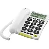 Doro PhoneEasy 312cs, Analoginis telefonas, Laidinis ragelis, Garsiakalbis, 30 įrašų, Skambintojo ID, Balta