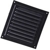 Duka Ventilation Venetianiškos žaliuzės su tinkleliu nuo vabzdžių 200x200 mm, juodos, MVM