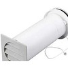 Duka Ventilation Teleskopinis vožtuvas Ø105 mm, 260/400 mm, pilkas/baltas, maišelyje, 400 tipas
