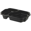 Duni Take Away dėklas 2 skyriai 1/4 GN 700/400 ml 250x159x45 mm PP juodas, 246 vnt./kartoninėje dėžėje