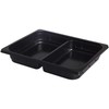Duni Padėklas 2 skyrių 1/2GN 325x265x50 mm PP juodas, 100 vnt./kartoninė dėžė