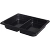 Duni Padėklas 2 skyrių 1/2GN 325x265x50 mm PP juodas, 100 vnt./kartoninė dėžė