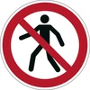Plakatas Durable Draudžiamasis ženklas „Pėstiesiems draudžiama“ Ø430 mm raudonas, lipnus