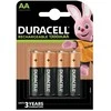 Duracell 4 LR06 1300mAh, Įkraunama baterija, Nikelio-metalo hidrido (NiMH), 1,2 V, 4 vnt., 1300 mAh, Daugiaspalvis