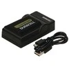 Duracell skaitmeninio fotoaparato akumuliatoriaus įkroviklis, USB, vidinis akumuliatoriaus įkroviklis, Sony NP-FP50, 70, 90, 51, 71, 91, juodas, 5 V, 5 V