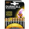 Duracell MN2400B8, Vienkartinės baterijos, AAA, Šarminės, 1,5 V, 8 vnt., 48 mm