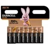 Duracell Plus 100, Vienkartinės baterijos, AA, Šarminės, 1,5 V, 16 vnt., Daugiaspalvės