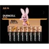 Duracell Plus 100, Vienkartinės baterijos, AA, Šarminės, 1,5 V, 16 vnt., Daugiaspalvės
