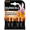 Baterijos, Duracell PLUS POWER, AA šarminės – 4 vnt./pak.