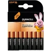 Duracell Plus, vienkartinė baterija, AAA, šarminė, 1,5 V, 16 vnt., juoda, auksinė