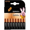 Duracell Plus, vienkartinė baterija, AAA, šarminė, 1,5 V, 16 vnt., juoda, auksinė