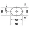 Duravit Praustuvas rankoms Foster po klijais 43x28cm