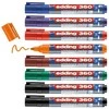 Žymeklių baltai lentai rinkinys Edding 360, 1.5-3mm, apvaliu galiuku, 8 spalvos