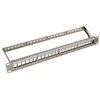 EFB Elektronik Verteilerfeld 19" 1HE 24-Port grau RAL7035