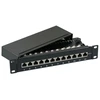 Efb Elektronik EFB EFB Mini-Patchpanel STP 12xRJ45 Cat.6A,10" 1HE,juodas